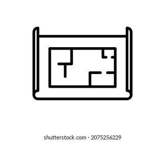 Haushaltsplansymbol. Professionelle, Pixel perfekte Symbole, die sowohl für große als auch für kleine Auflösungen optimiert sind