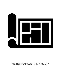 House Plan Icon. Professional, pixel perfect icons color editable