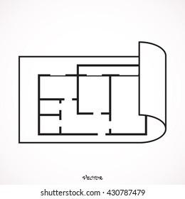 House Plan Icon. Professional, pixel perfect icons optimized for both large and small resolutions