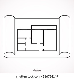 House Plan Icon. Professional, pixel perfect icons optimized for both large and small resolutions
