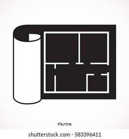 House Plan Icon. Professional, pixel perfect icons optimized for both large and small resolutions