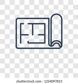 House plan icon. Trendy House plan logo concept on transparent background from Real Estate collection