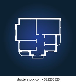 House plan Icon Vector