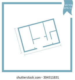 House plan icon vector. Apartment . Architectural project. Building plan 