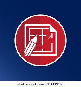 House plan icon vector icon button logo symbol concept.