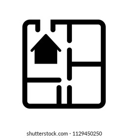 House Plan icon vector icon. Simple element illustration. House Plan symbol design. Can be used for web and mobile.