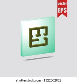 House plan isometric icon.Vector illustration.