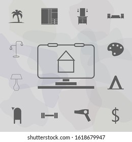 House plan on the blackboard icon. Web icons universal set for web and mobile