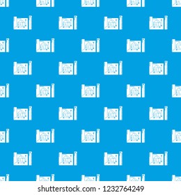 House plan pattern vector seamless blue repeat for any use