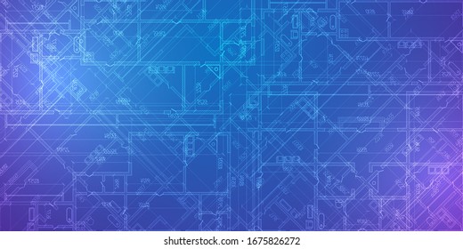 House plan project .Construction of houses, structures, buildings.Technical drawing background.Engineering design .Vector , illustration.	