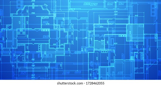 Proyecto de plan de casa .Fondo técnico de dibujo.Diseño de ingeniería .Vector , ilustración.