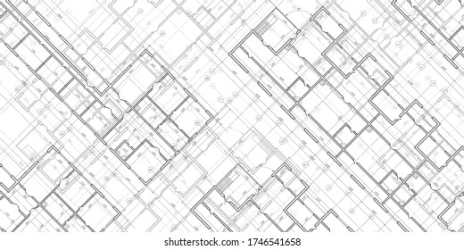  House plan project .Technical drawing background.Engineering design .Vector , illustration.