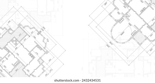 Bauplan Projekt .Technische Zeichnung Hintergrund. Konstruktionsentwurf .Vector , Illustration.