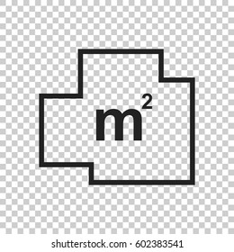 House plan simple flat icon. Vector illustration on isolated background.