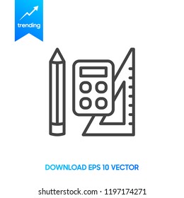 House plan simple flat vector icon. Floorplan line illustration.. Emblem isolated on white background. Modern simple icon style for graphic and web design, logo. EPS10
