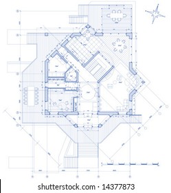 House Plan: Vector Blueprint