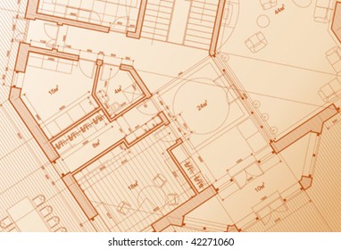 house plan: vector blueprint