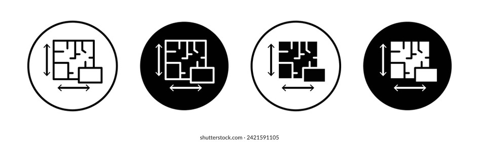 House Plan Vector Line Icon Illustration.