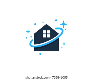 House Planet Icon Logo Design Element