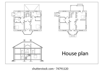 Single Family Floor House Plan Images Stock Photos Vectors