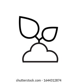 house plant cultivating line style vector illustration design