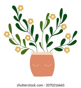 House plant design. Vector illustration.