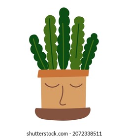 House plant design. Vector illustration.