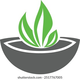 House Plant Growing in Pot Design Element for Natural Home Interior Decoration design vector