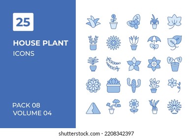 House Plant icons collection. Set vector line with elements for mobile concepts and web apps. Collection modern icons.