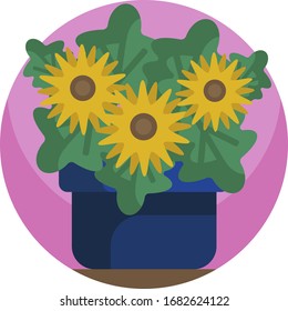 House plant icons vector format. Flower plant nature.