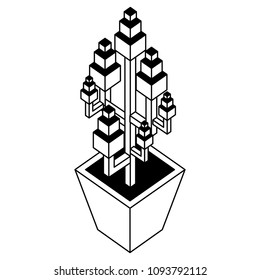 house plant isometric icon