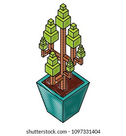 house plant isometric icon