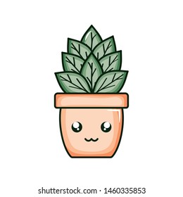 house plant kawaii comic character