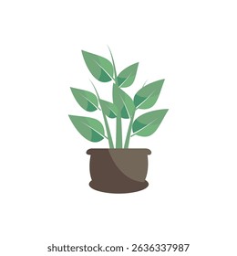 house plant logo icon illustration flat