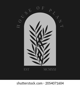 House Of Plant Nursery Floral Botanical Leaf Logo Leaves