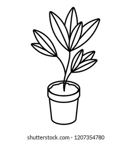 house plant pot isolated icon