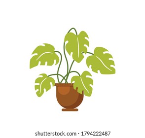 Placa de la casa aislada vectorial plana estilo dibujos animados coloridos. Icono de concepto de diseño interior de casa elemento verde