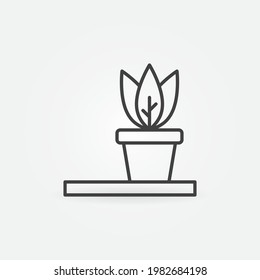 House Plant vector thin line concept icon or design element