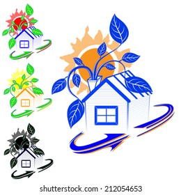 House with plants