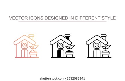 House Plants icon design with white background stock illustration