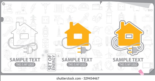 House with plug logo, energetics