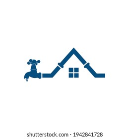 House Plumbing logo design vector illustration, Creative Plumbing logo design concept template, symbols icons