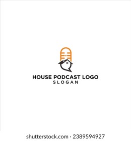 LOGOTIPO DE PODCAST DE LA CASA - Vector, EPS10