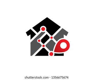 House Point Logo Template, Icon, Symbol - Vector