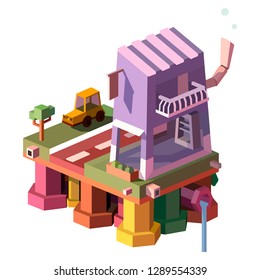 house polygon art