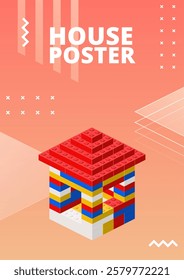 House poster for print and design. Vector