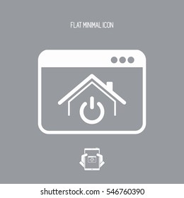House power switch - Vector icon for computer website or application