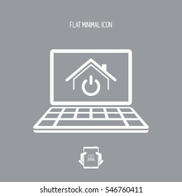 House power switch - Vector icon for computer website or application