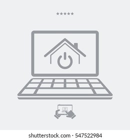 House power switch - Vector icon for computer website or application