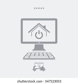 House power switch - Vector icon for computer website or application